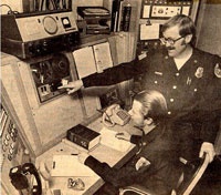 Dispatch in days gone by!  Firefighters doubled up as dispatchers on a rotating basis!